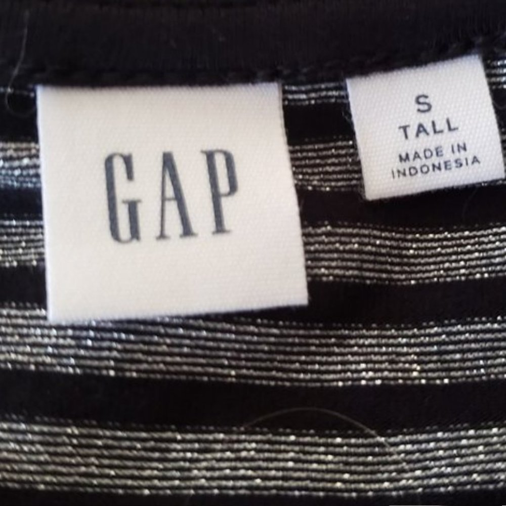 NEW GAP Metallic Stripe Twist-Knot Midi Dress SZ S - Picture 6 of 11